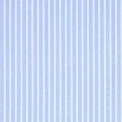 POPELINE RAYURE BLEU CIEL