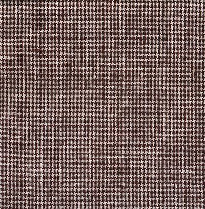 Lin Coton Pied de Poule marron