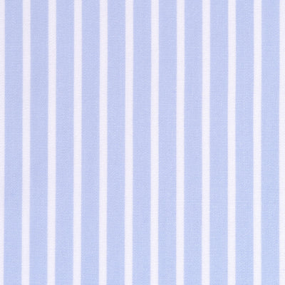 POPELINE RAYURE BLEU CIEL