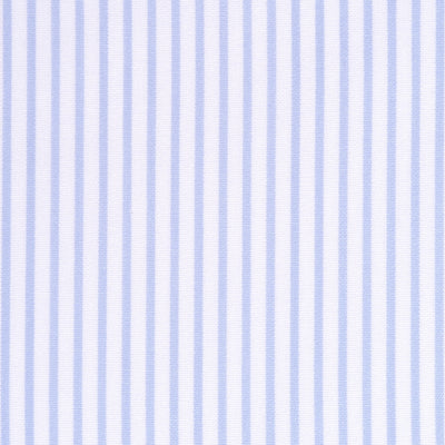 POPELINE RAYURE BLEU CIEL