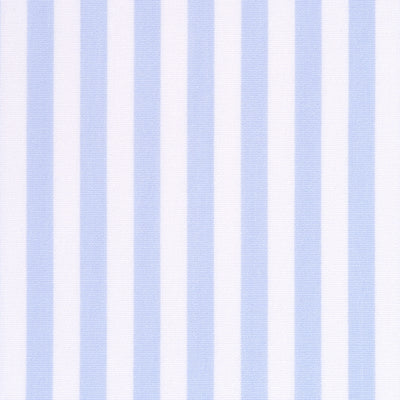 POPELINE RAYURE BLEU CIEL